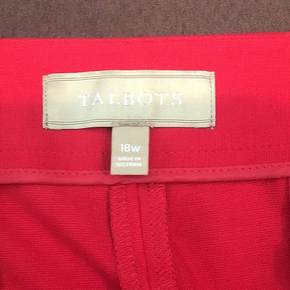 Talbots Red Ponte Knit Dress Pants 18W - Picture 4 of 4